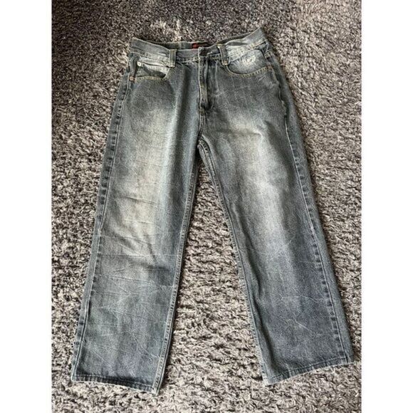 Vintage Phat Classics Baggy Loose Skater Denim Jeans Size 32x34